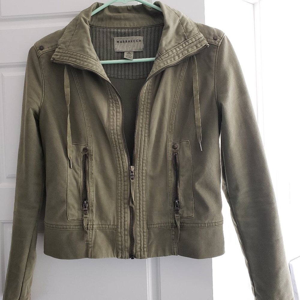 Anthropologie Marrakech Olive Green Utility Jacket